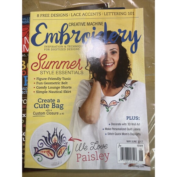 5 Bulk Creative Machine Embroidery Magazine Lot Of 5 Inspirations & Techniques - Picture 4 of 6